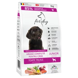 Comida para perros cachorro Junior con pollo FOR DOG 3 kg