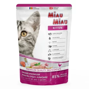 Comida para gatos cachorro Kitten con salmón MIAU MIAU 800 g