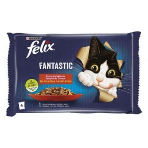 Comida húmeda para gatos cachorro en gelatina 4 x 85 g FELIX FANTASTIC JUNIOR