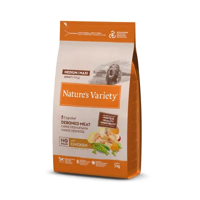 Pienso Sin Cereales para Perros Medianos y Grandes Nature’s Variety No Grain Pollo 3 kg