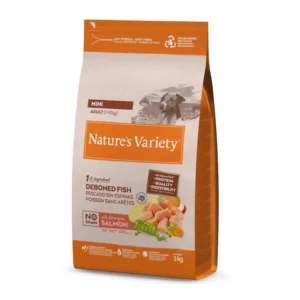 Pienso Sin Cereales para Perros Adultos Mini Nature’s Variety No Grain Salmón 3 kg