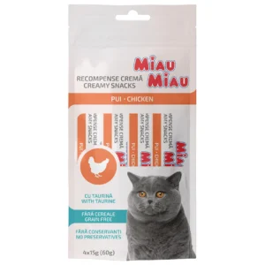 Snack Cremoso para Gatos Miau Miau Creamy Snacks con Pollo 60 g
