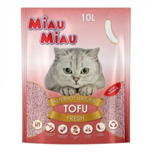 Arena Aglomerante de Tofu para Gatos Fresh Formula Original 10 L MIAU MIAU