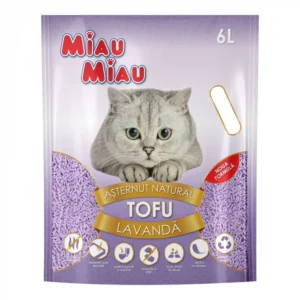 Arena Aglomerante de Tofu para Gatos Lavanda Formula Original 6 L MIAU MIAU