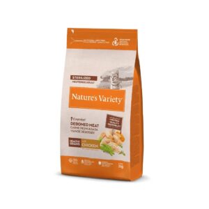 Pienso con Cereales Saludables para Gatos Esterilizados Nature’s Variety Healthy Grains Pollo 3 kg