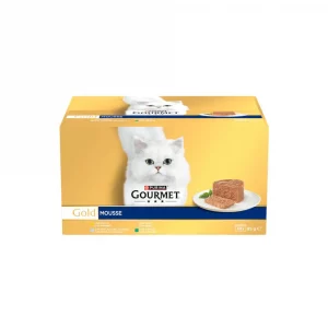 Comida húmeda para gatos mousse con pollo 48 x 85 g PURINA GOURMET GOLD