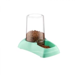 Dispensador Automático de Agua y Comida para Perros y Gatos 1,75 L Turquesa 4DOG