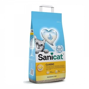Arena absorbente para gatos sin perfume 10 L SANICAT CLASSIC