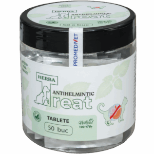 Herba-Treat Antihelmintic para Gatos – Antiparasitario Interno Natural 50 Comprimidos